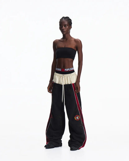 Peoplesense Contrasting Double-Waistband Sweatpants