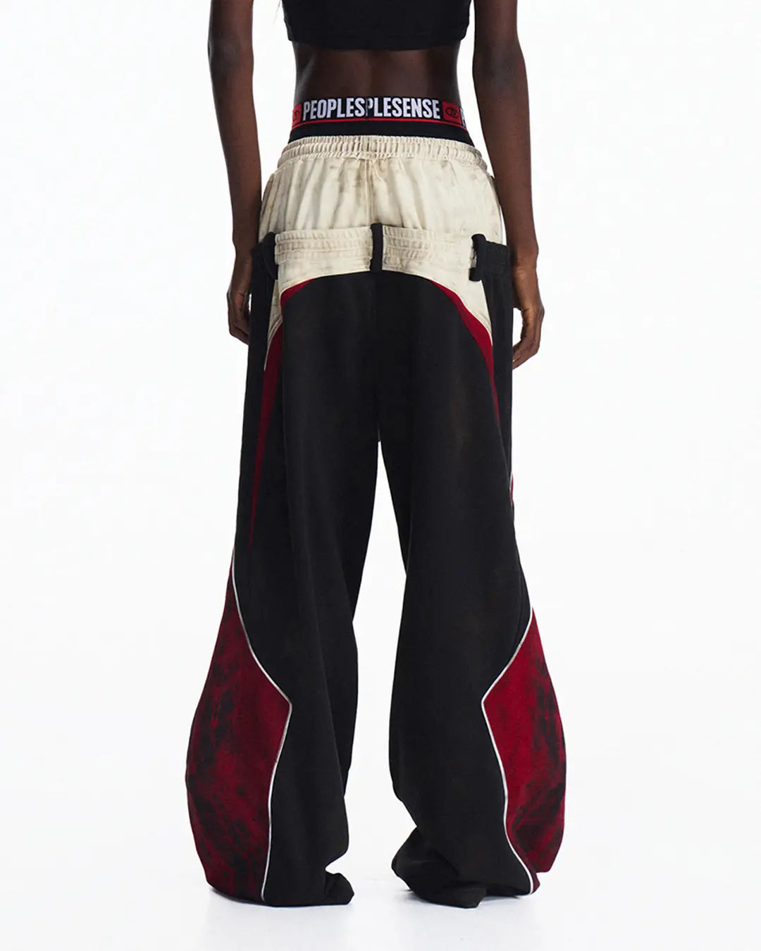 Peoplesense Contrasting Double-Waistband Sweatpants