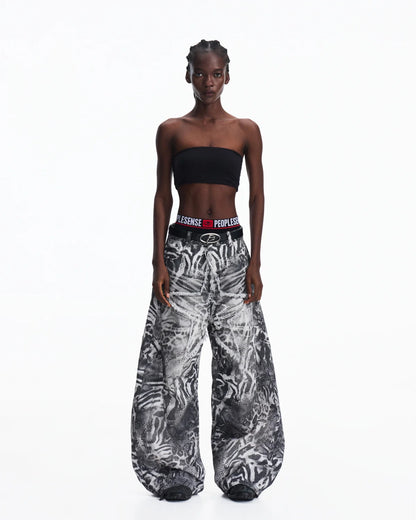 Peoplesense Worn-In Animal Print Curved Pants