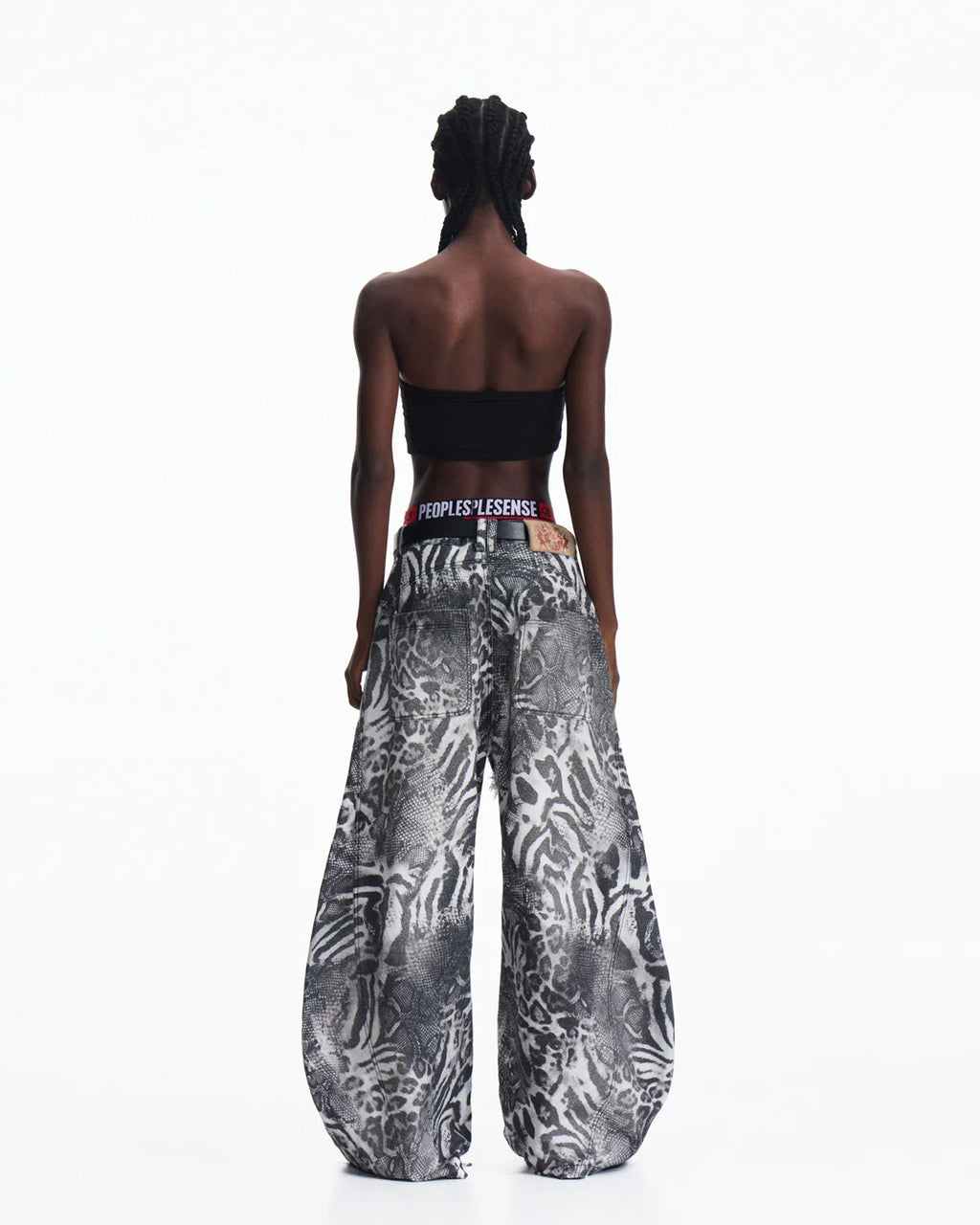 Peoplesense Worn-In Animal Print Curved Pants