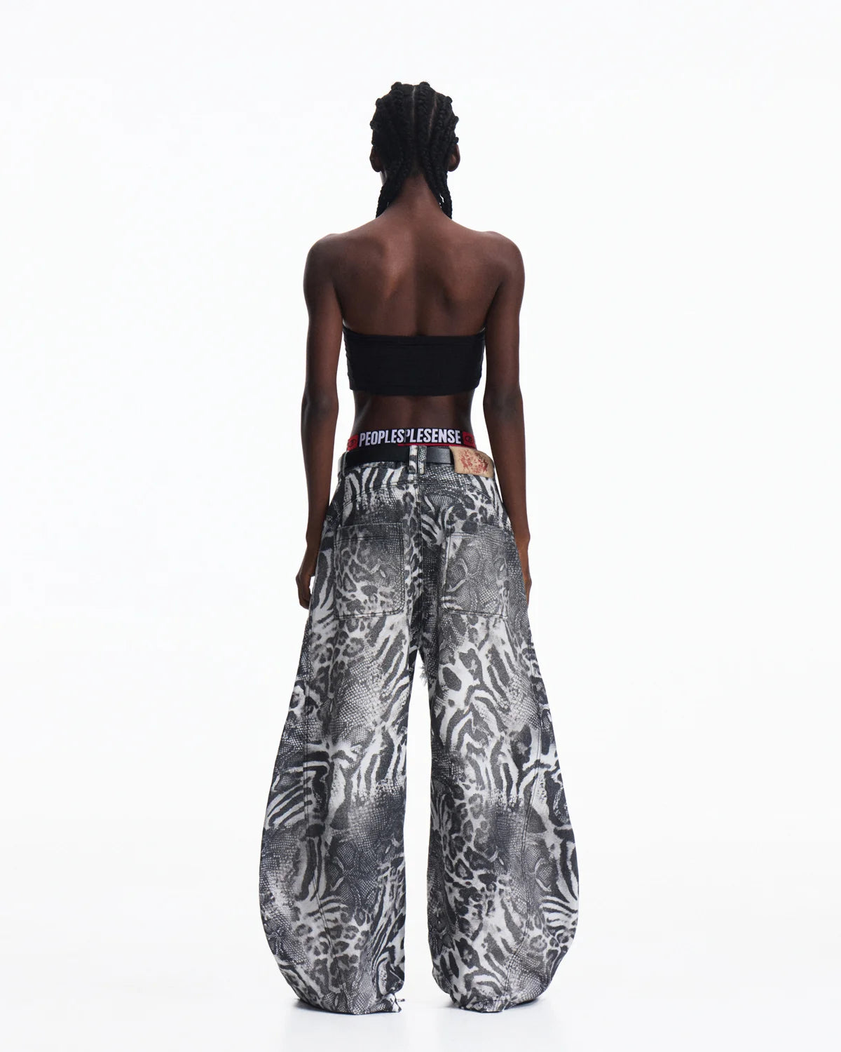 Peoplesense Worn-In Animal Print Curved Pants