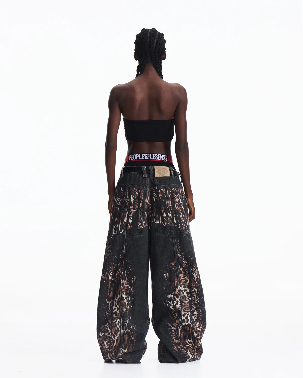Peoplesense Mixed Animal Print Straight-Leg Pants