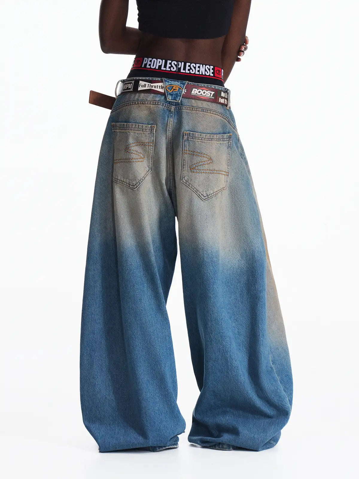 Peoplesense Mud Dyed Balloon Denim Jeans