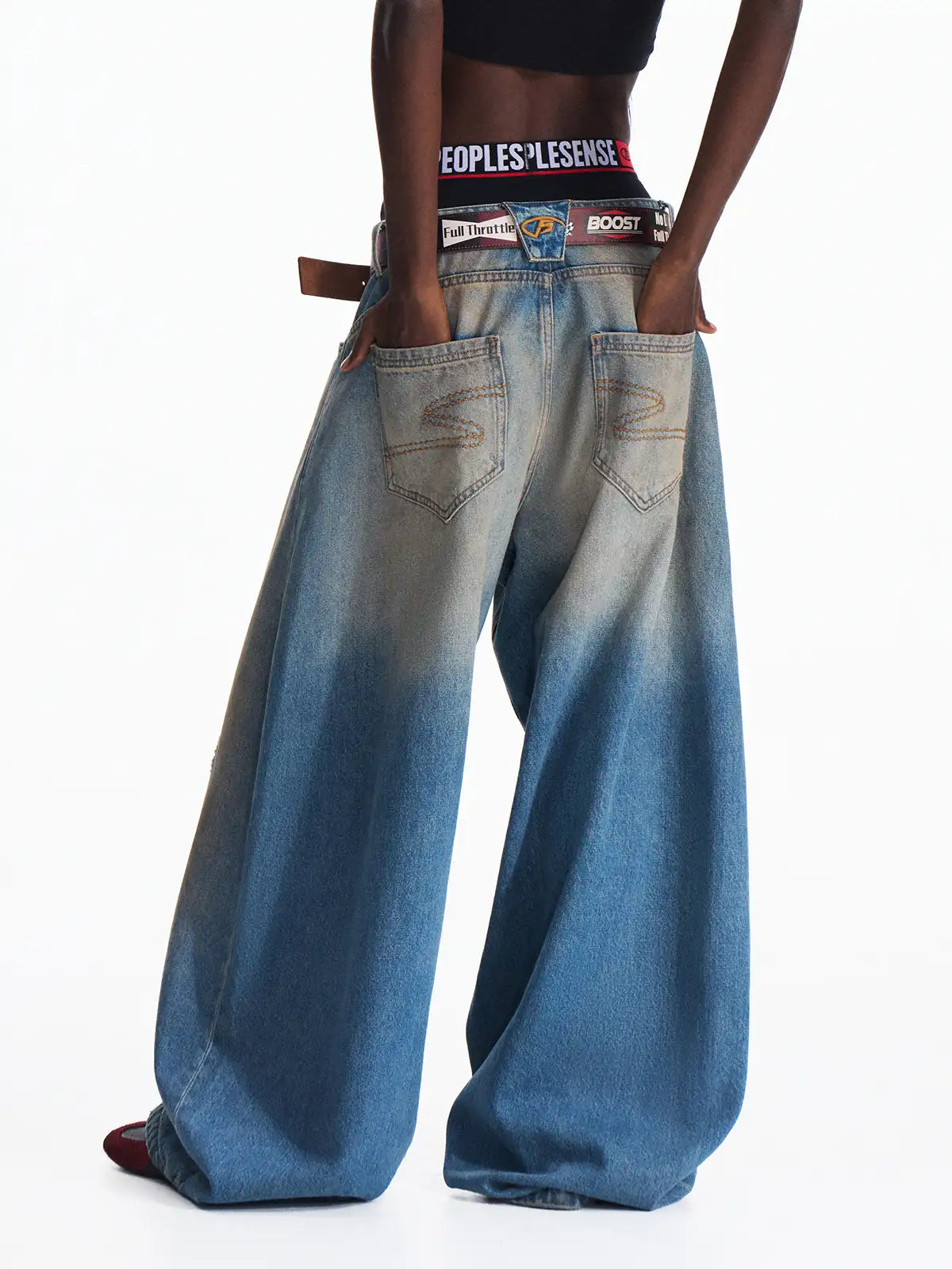 Peoplesense Mud Dyed Balloon Denim Jeans