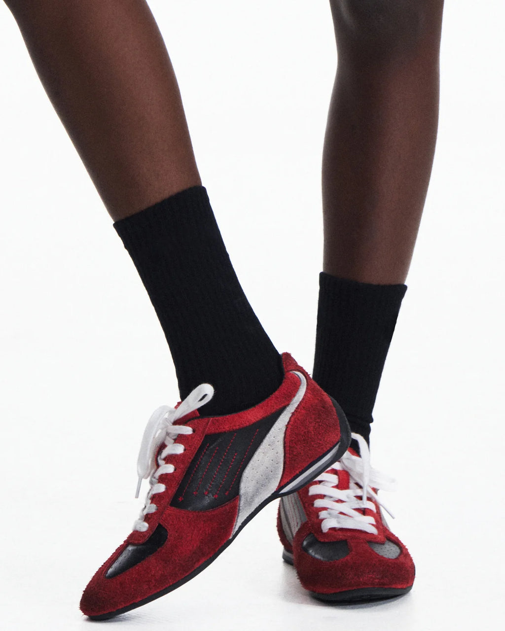 Peoplesense 07 Racer Suede Retro Trainer Red
