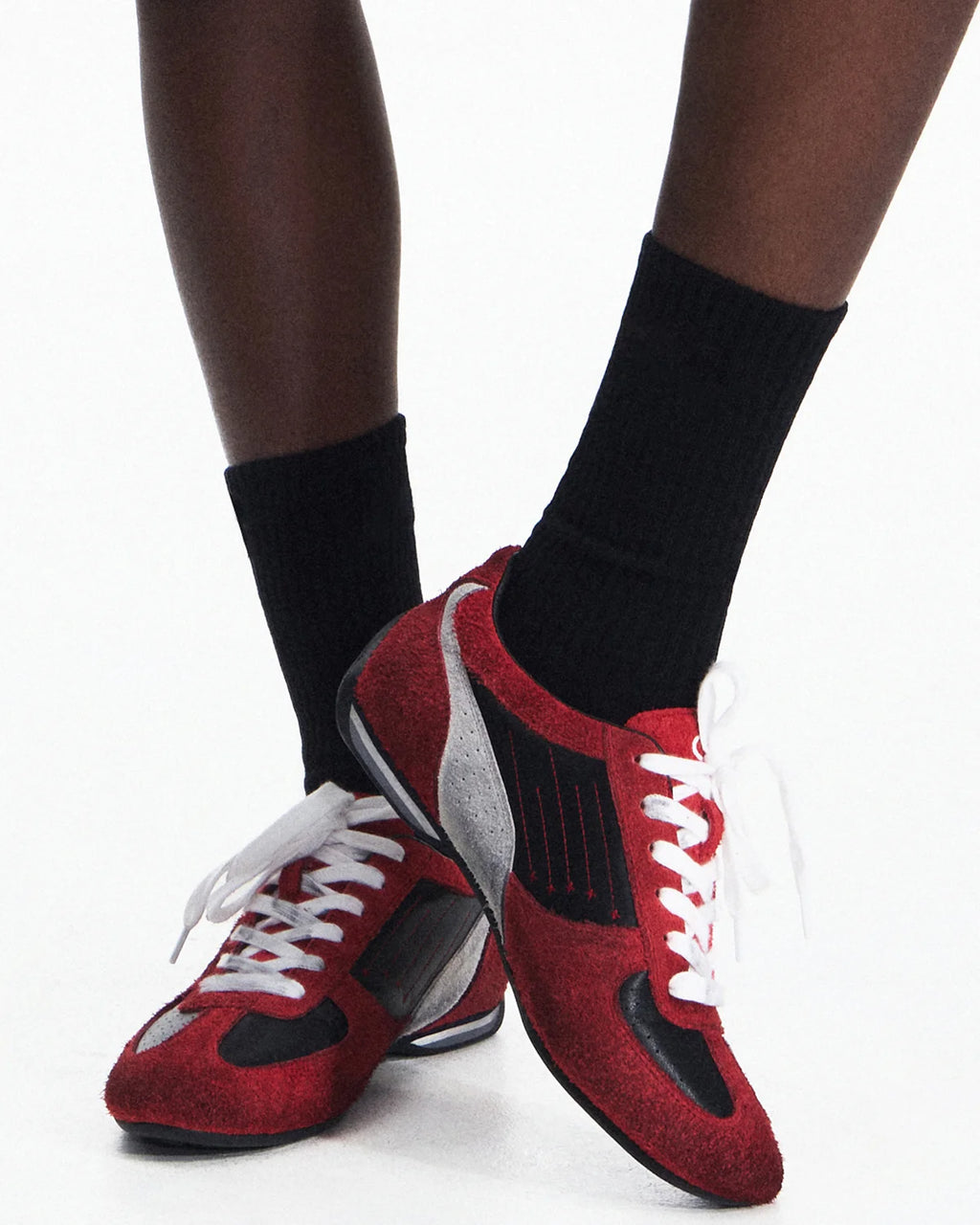 Peoplesense 07 Racer Suede Retro Trainer Red