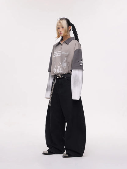 Peoplesense Fake Two-piece Bank Sweatshirt