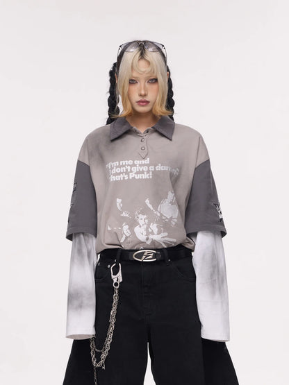 Peoplesense Fake Two-piece Bank Sweatshirt