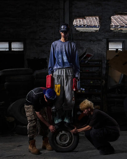 Peoplesense Contrasting Double-Waistband Sweatpants