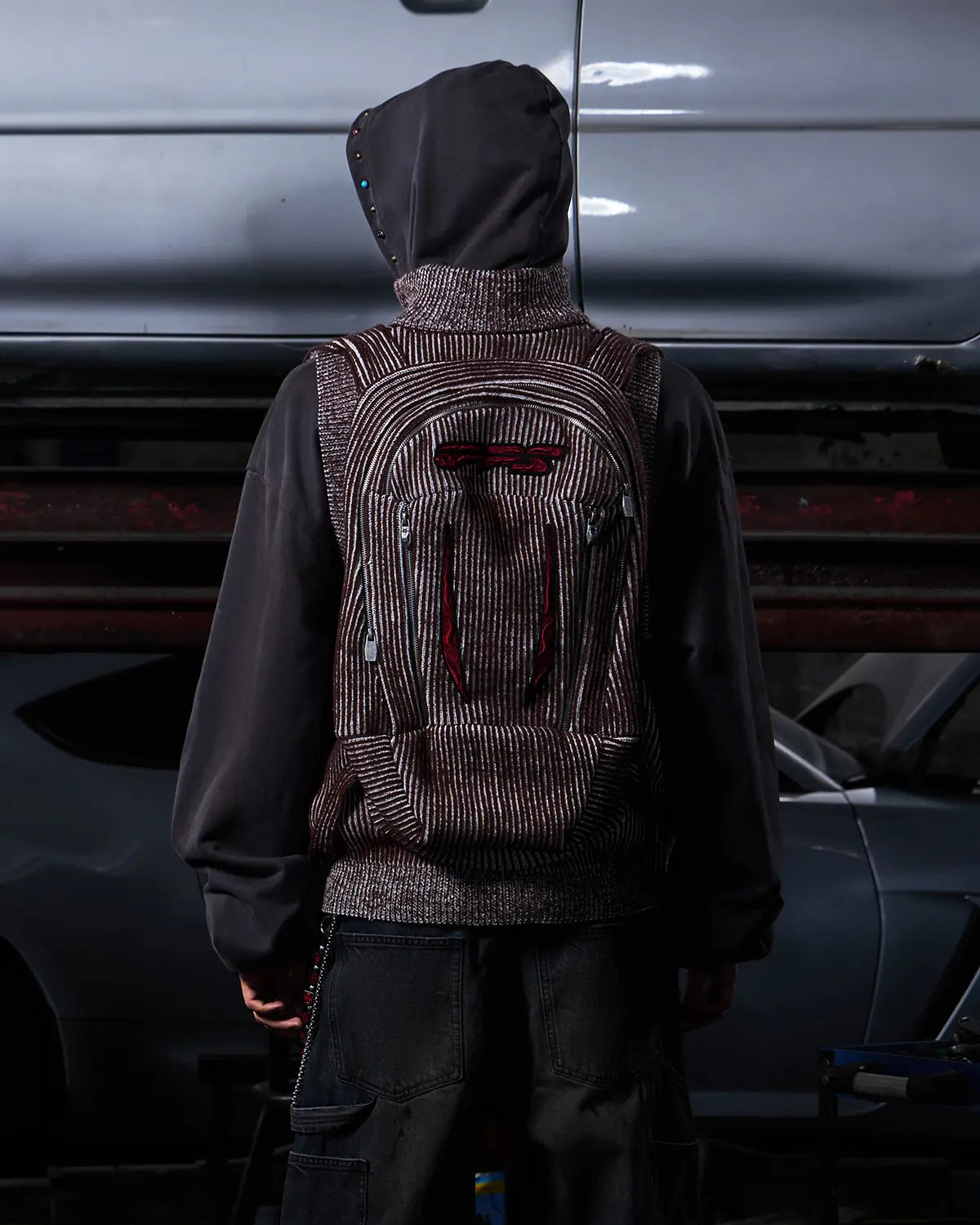 Peoplesense Vintage Washed Racing Knit Vest