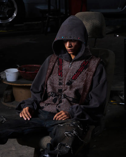 Peoplesense Vintage Washed Racing Knit Vest