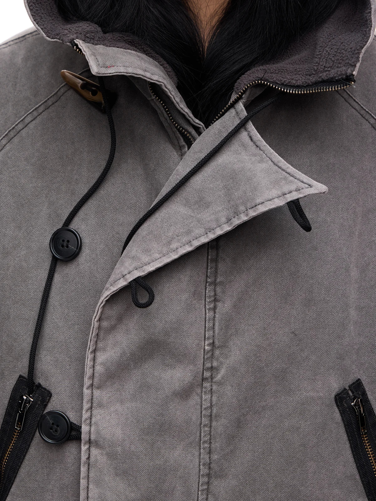 Peoplesense Hooded  Bomber Jacket Grey