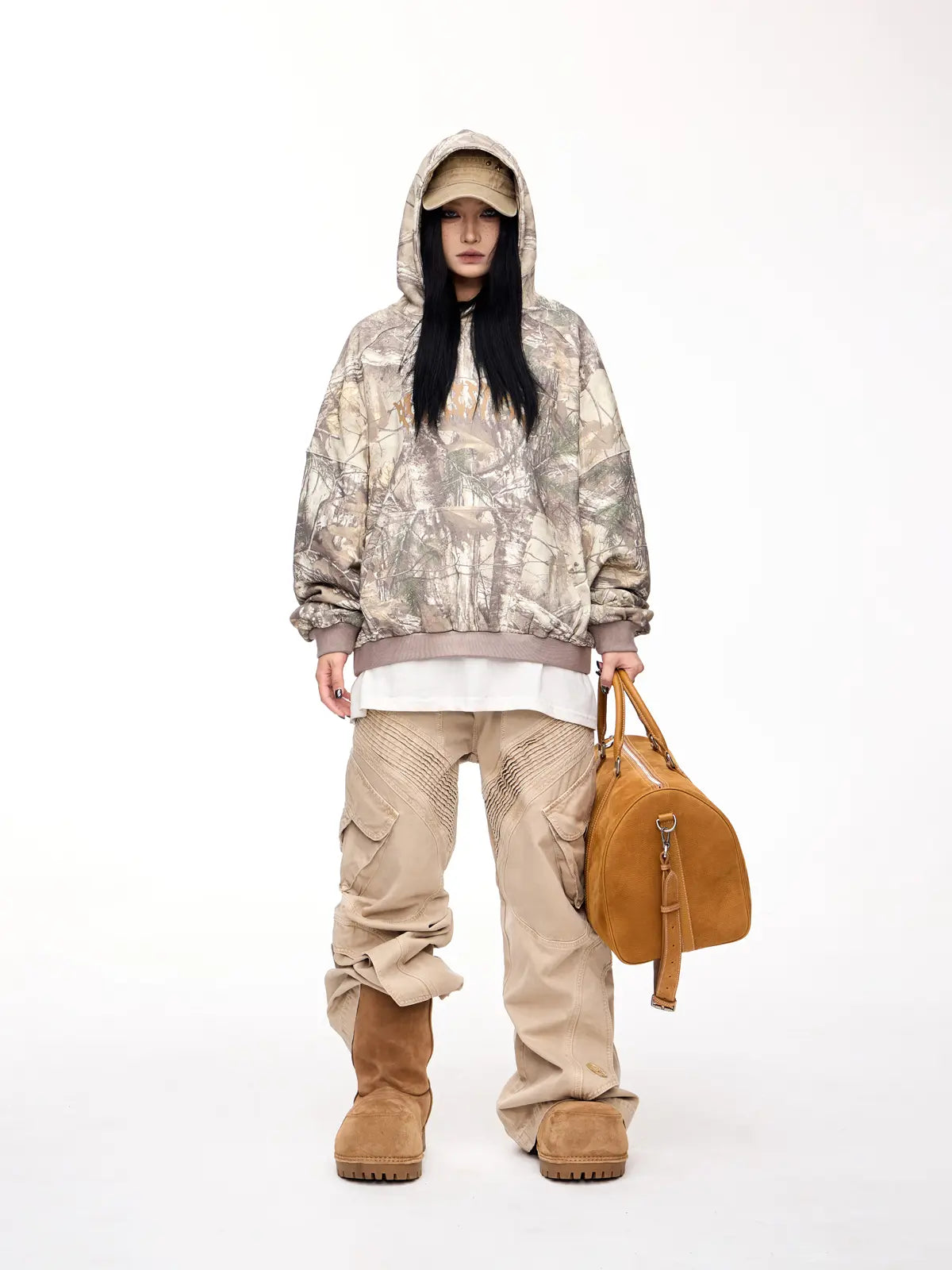 Peoplesense Punk Camo Branch Print Hoodie