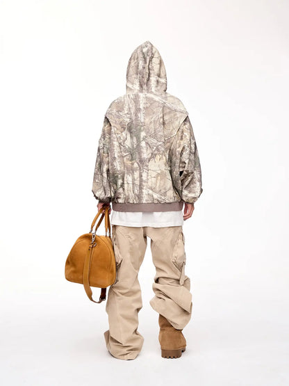 Peoplesense Punk Camo Branch Print Hoodie