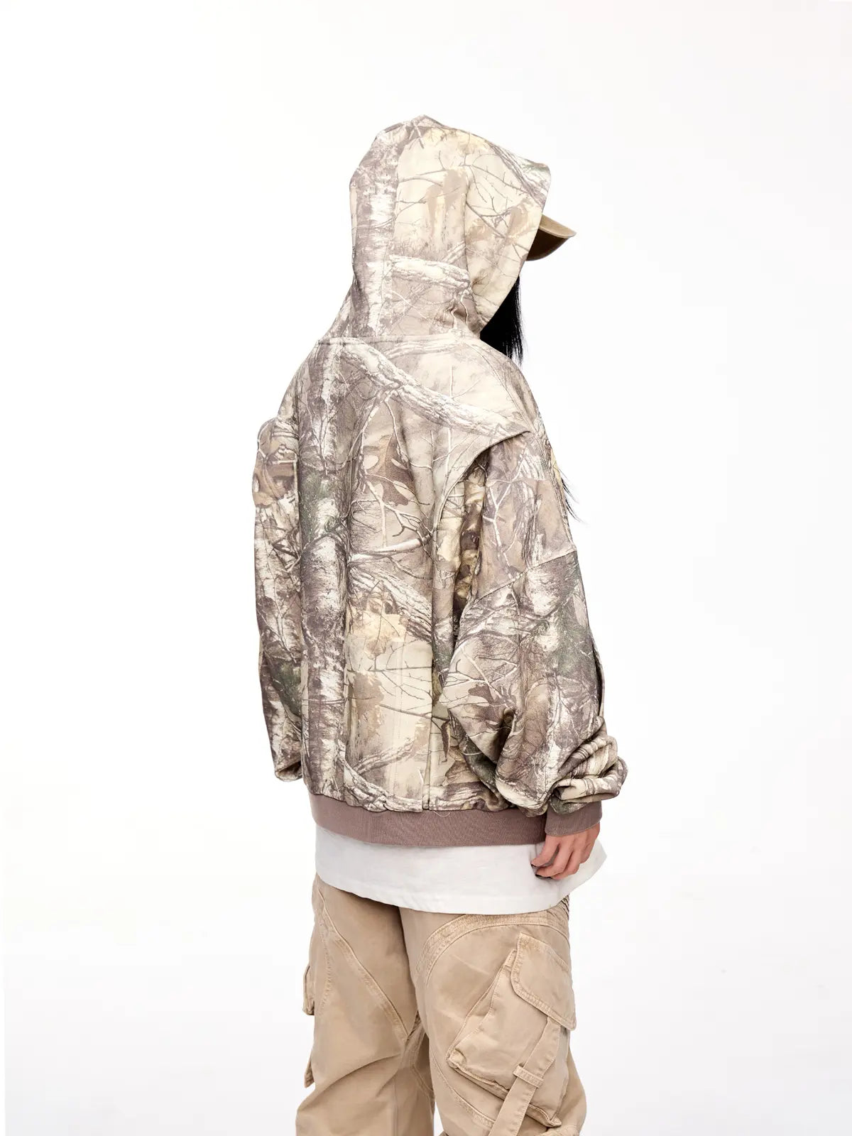 Peoplesense Punk Camo Branch Print Hoodie