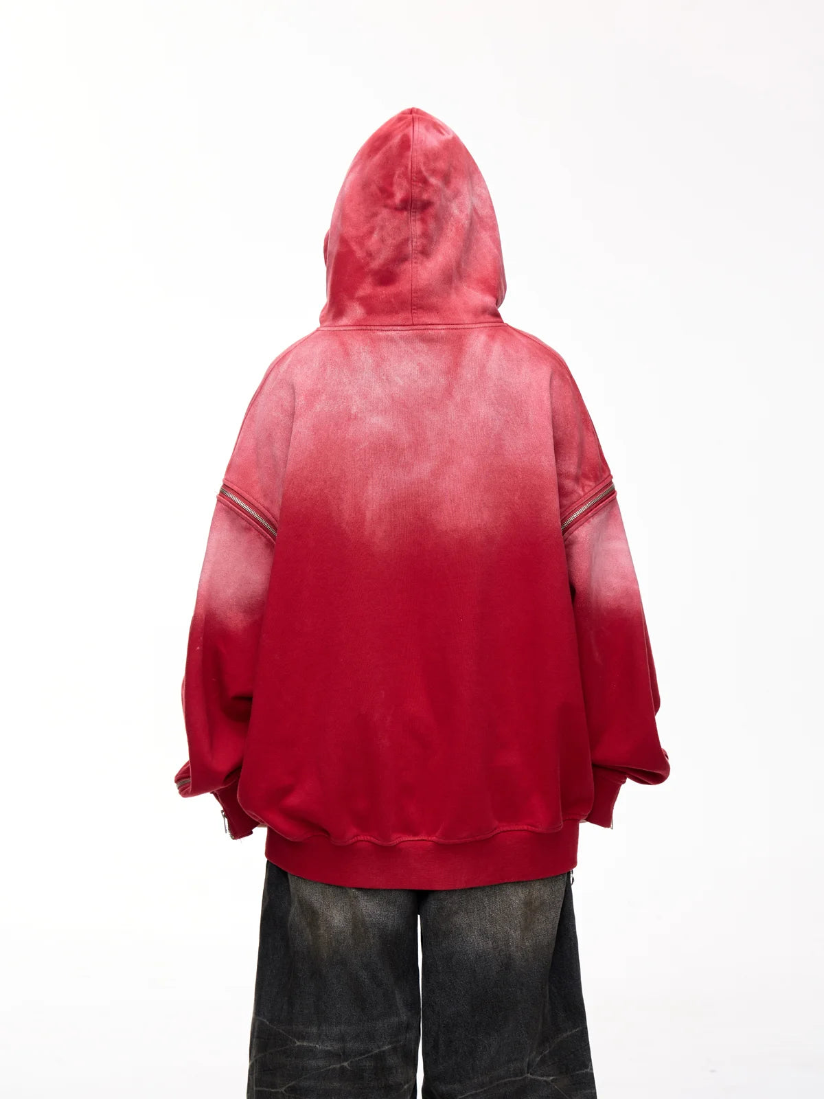 Peoplesense Detachable Embroidered Hoodie Red