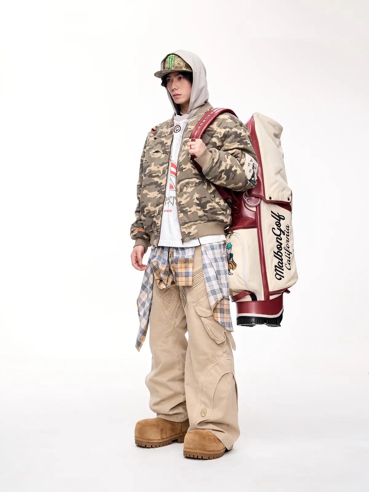 Peoplesense Pleated Straight Cargo Pants