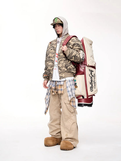 Peoplesense Pleated Straight Cargo Pants