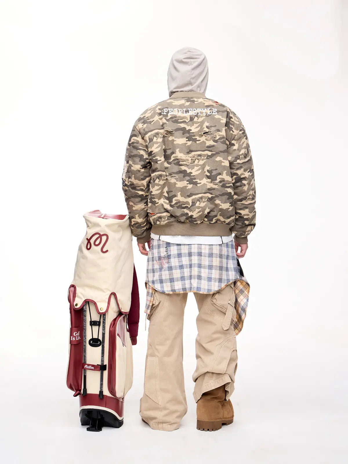 Peoplesense Pleated Straight Cargo Pants