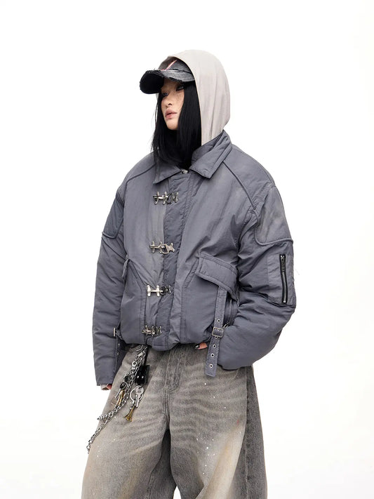 Peoplesense Tie-Dyed Gradient Button Cotton Jacket