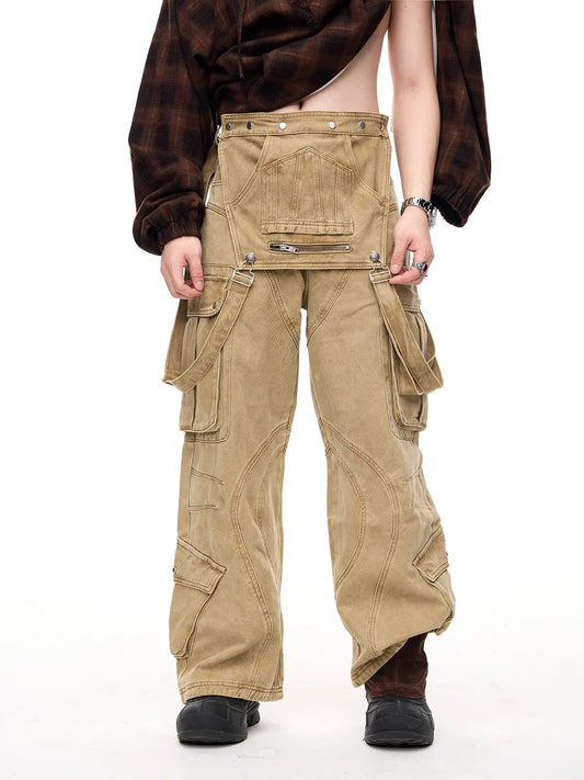 Peoplesense Apricot Oversized Overalls