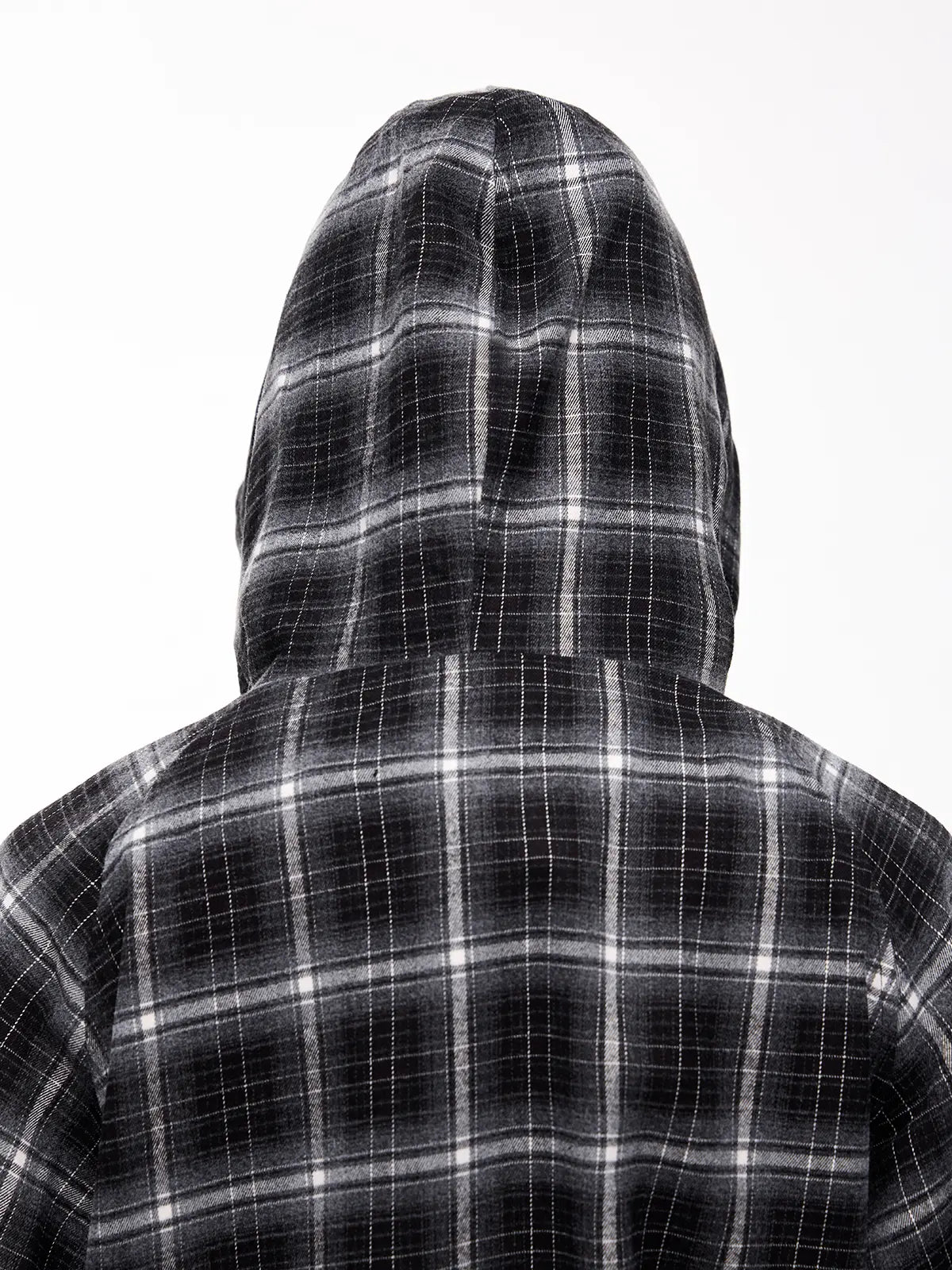 Peoplesense Checked  Drawstring Hoodie Jacket