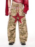 Peoplesense Camo Panel Double Waistband Cargo Pants