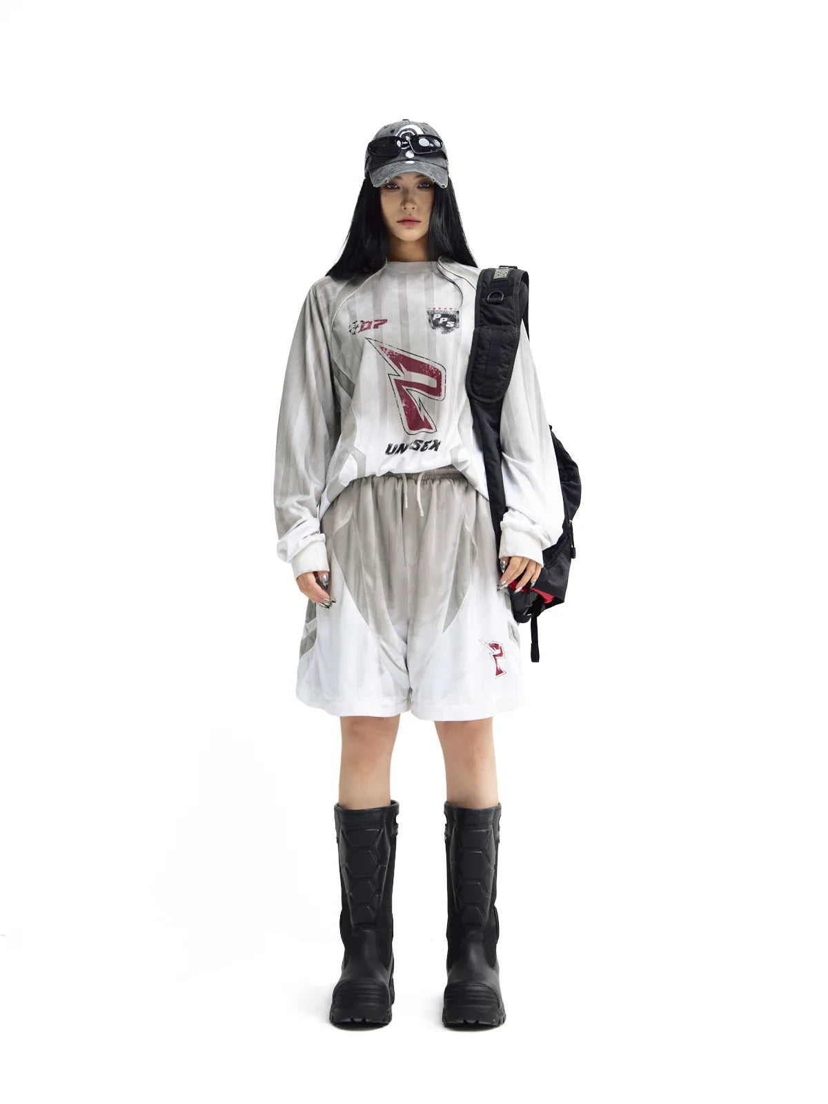 Peoplesense Tie-Dye Blokecore Style Racing Sweatshirt