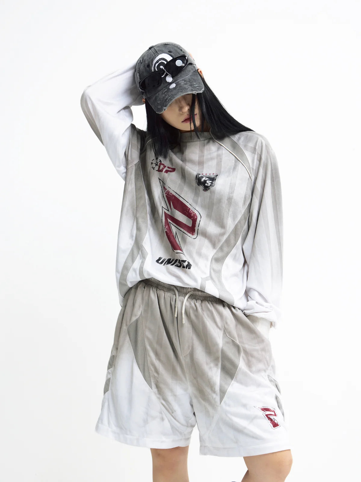 Peoplesense Tie-Dye Blokecore Style Racing Sweatshirt