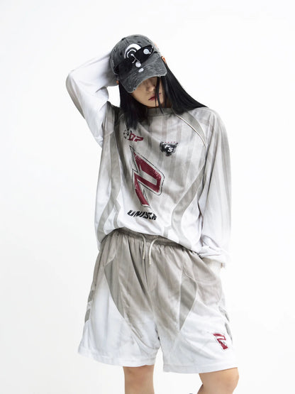 Peoplesense Tie-Dye Blokecore Style Racing Sweatshirt