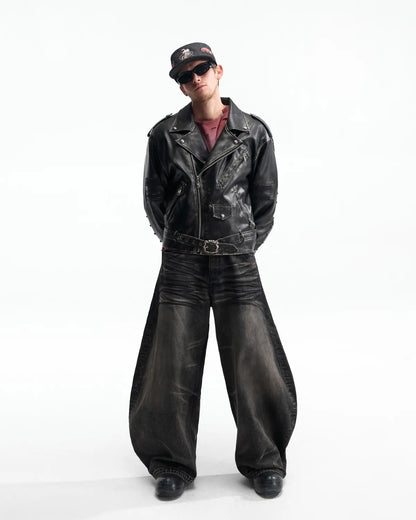 Peoplesense Vintage Raw Denim Flat-Top Cap