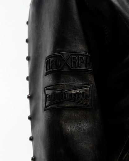 Peoplesense Vintage Rub-Off Racer Appliqué Jacket