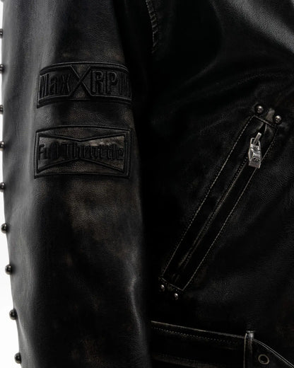 Peoplesense Vintage Rub-Off Racer Appliqué Jacket