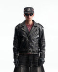 Peoplesense Vintage Rub-Off Racer Appliqué Jacket