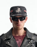 Peoplesense Racing Raw Denim Flat Crown Cap