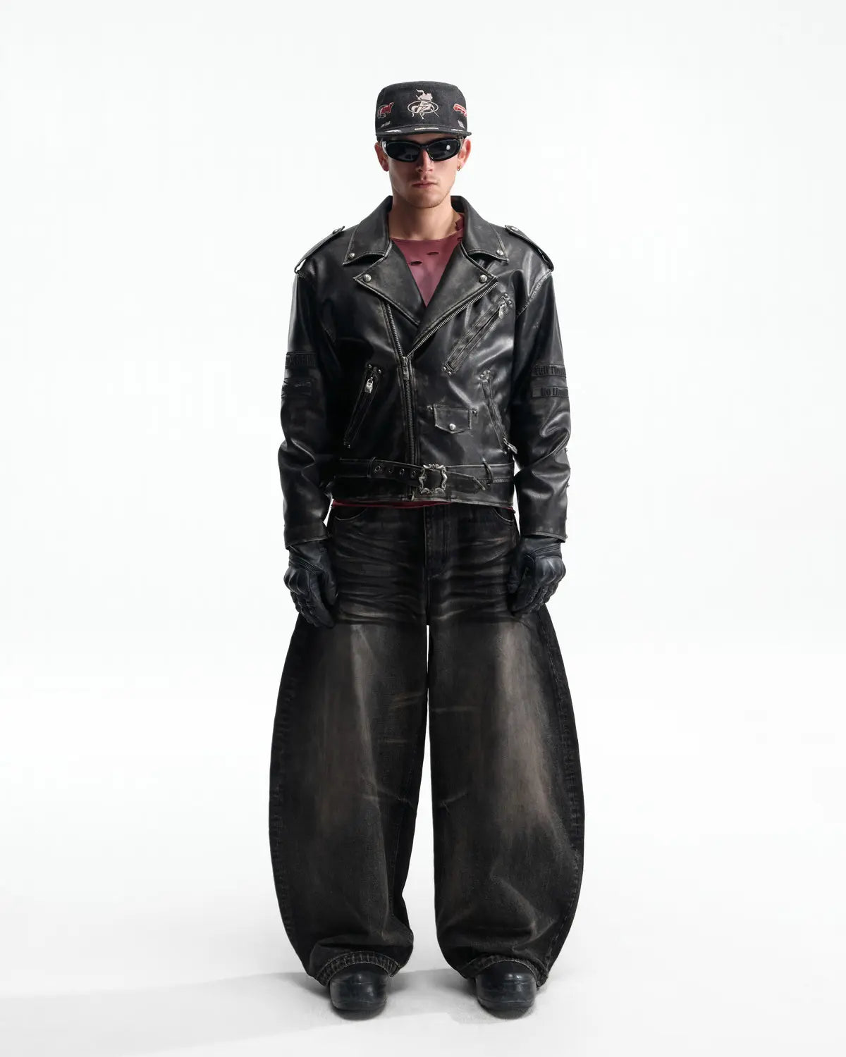 Peoplesense Vintage Raw Denim Flat-Top Cap