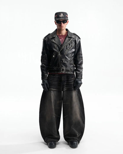 Peoplesense Vintage Raw Denim Flat-Top Cap