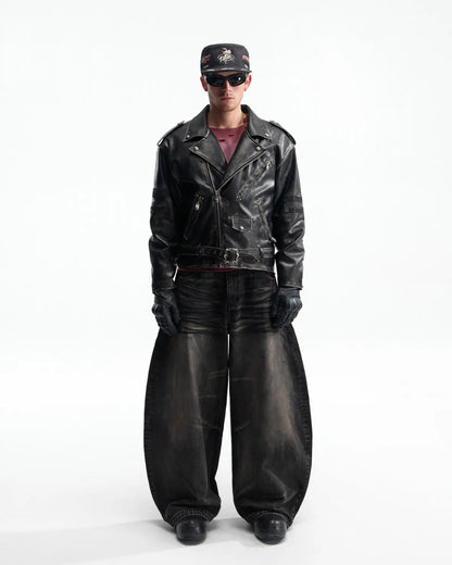 Peoplesense Vintage Rub-Off Racer Appliqué Jacket