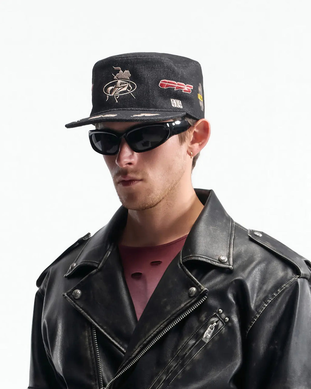 Peoplesense Racing Raw Denim Flat Crown Cap