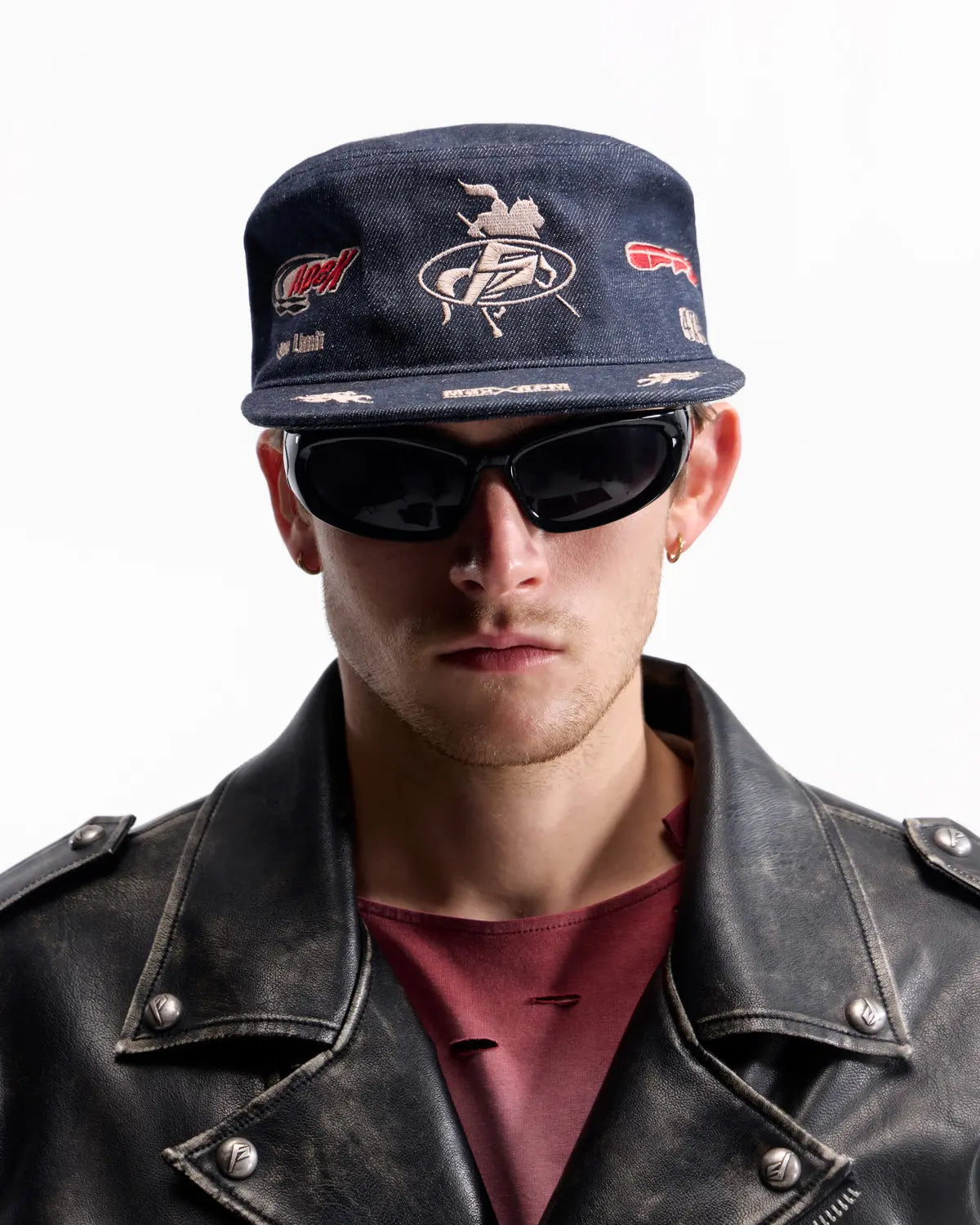 Peoplesense Vintage Raw Denim Flat-Top Cap