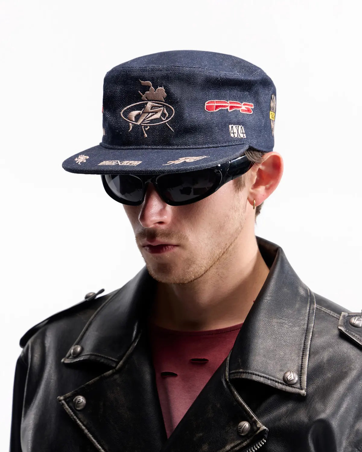 Peoplesense Vintage Raw Denim Flat-Top Cap