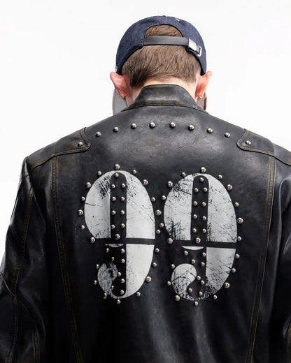 Peoplesense Vintage Rub-Off Racing Moto Jacket