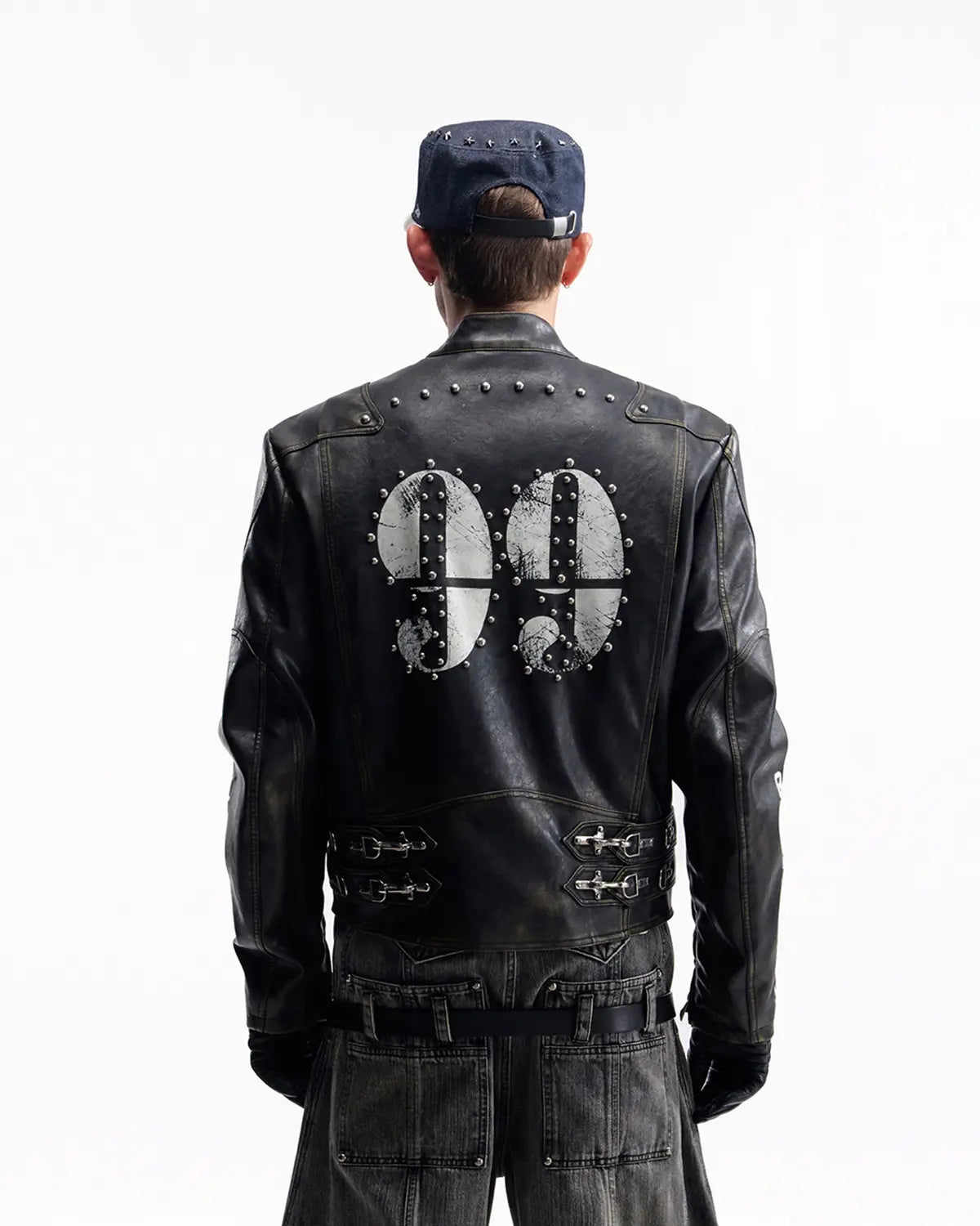 Peoplesense Vintage Rub-Off Racing Moto Jacket