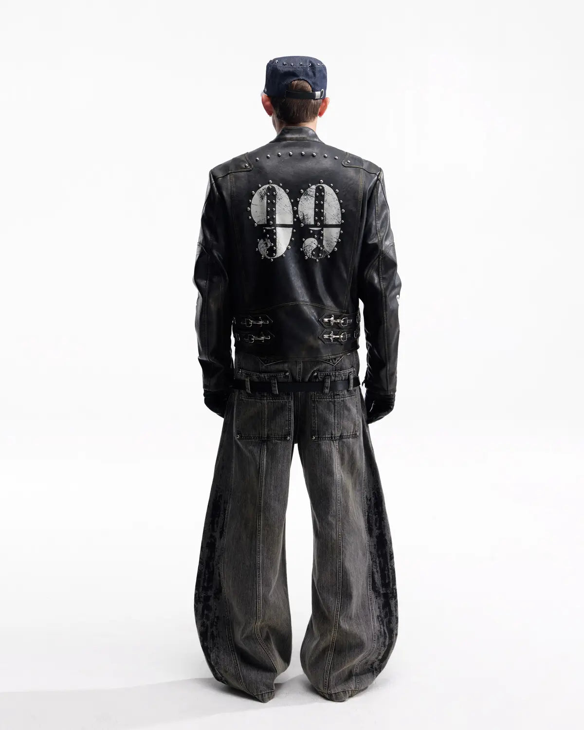 Peoplesense Vintage Rub-Off Racing Moto Jacket