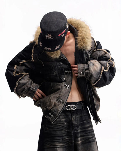 Peoplesense Vintage Raw Denim Flat-Top Cap