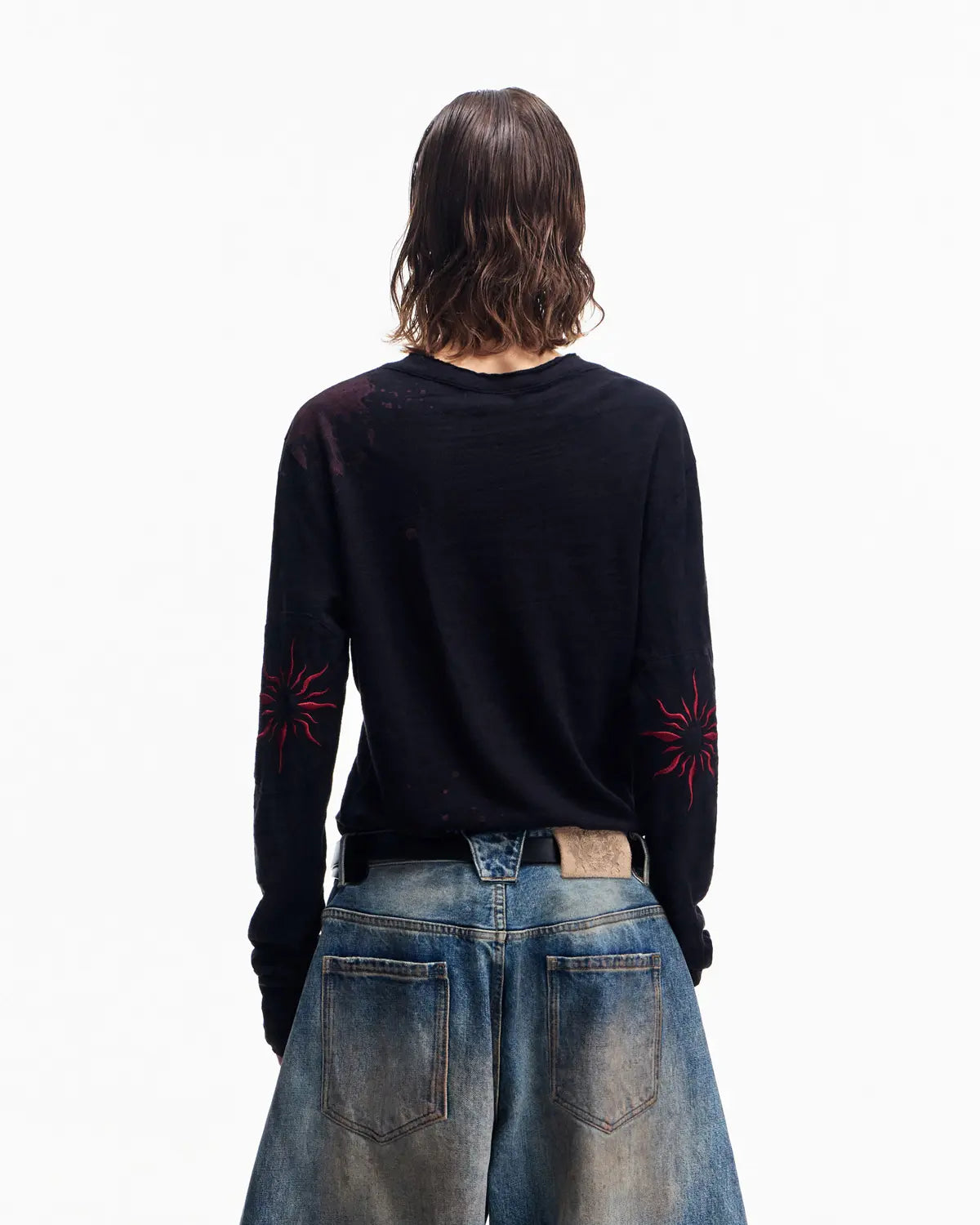 Peoplesense Embroidered Henley Sleeve T-Shirt