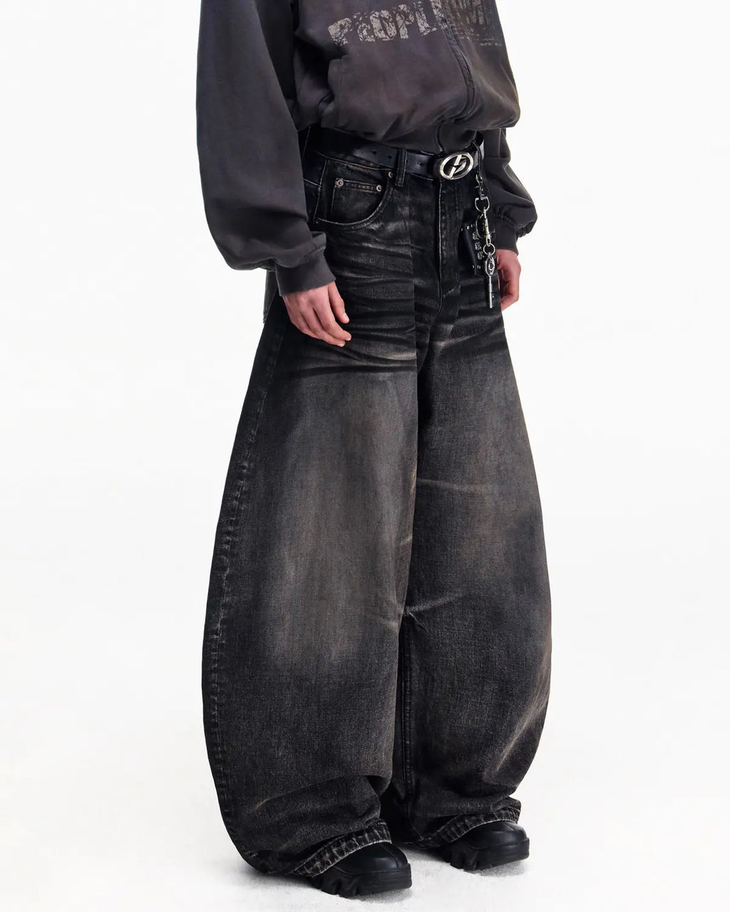 Peoplesense Washed Curved Jeans