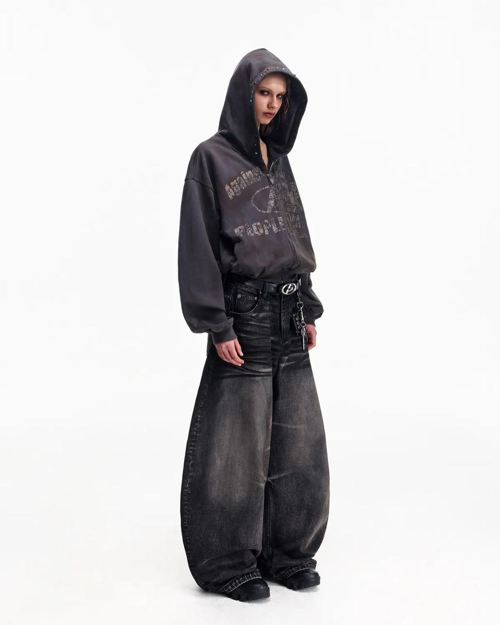 Peoplesense Washed Curved Jeans