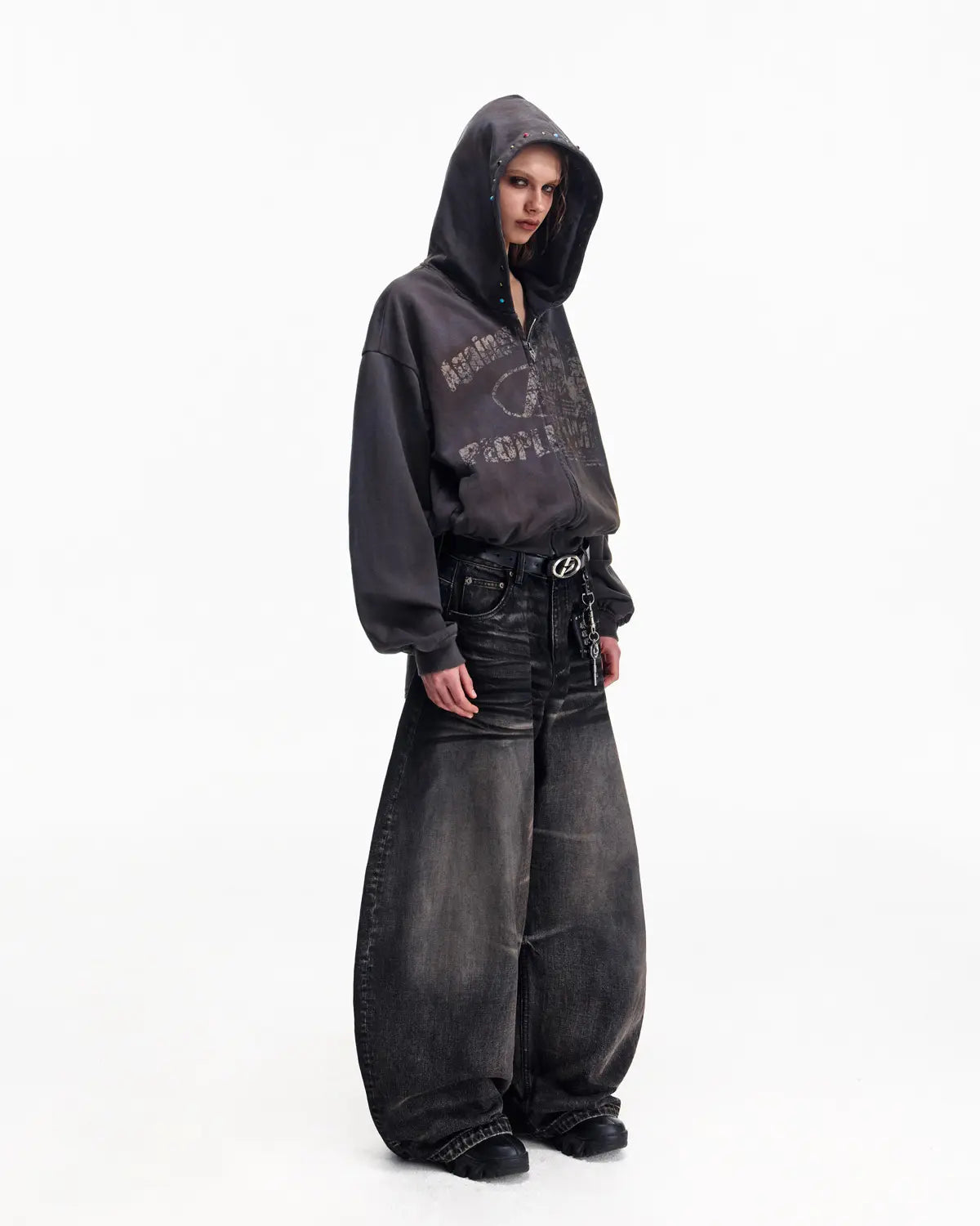 Peoplesense Washed Curved Jeans