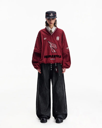 Peoplesense Embroidered Oversized Sweatshirt